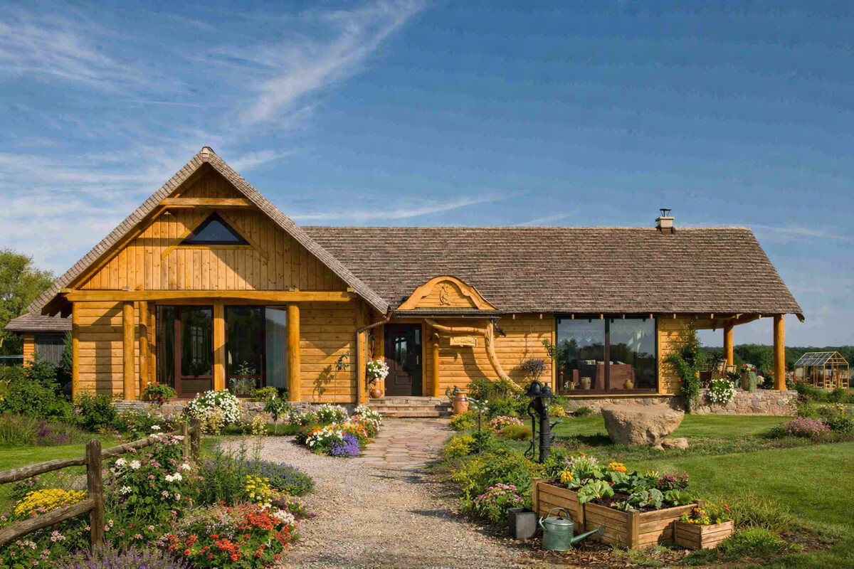 Elbląg DOM DREWNIANY JEDNORODZINNY ECOHOUSE IIIJesteśmy firmą zajmującą się produkcją domów drewnianych mieszkalnych