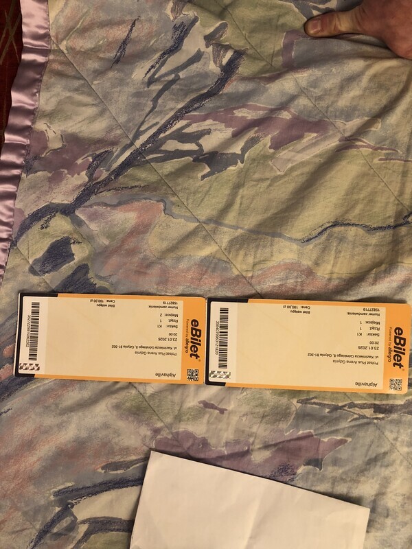 Elbląg Sprzedam bilety używane z koncertu Alphaville z Gdynii z dnia 23.01.2026.Bilety są w stanie