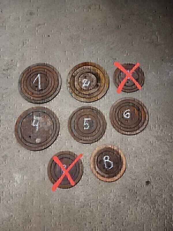 Elbląg Sprzedam fajeki z czasów PRL. Stan widoczny na zdjęciach. Wielkości opisane zestawami lub pojedyńczo.