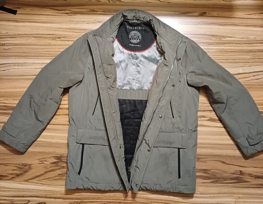 Elbląg Kurtka męska zimowa C& A Westbury, rozmiar L, stan idealny jak nowy, bez kaptura  kolor szary stalowy,