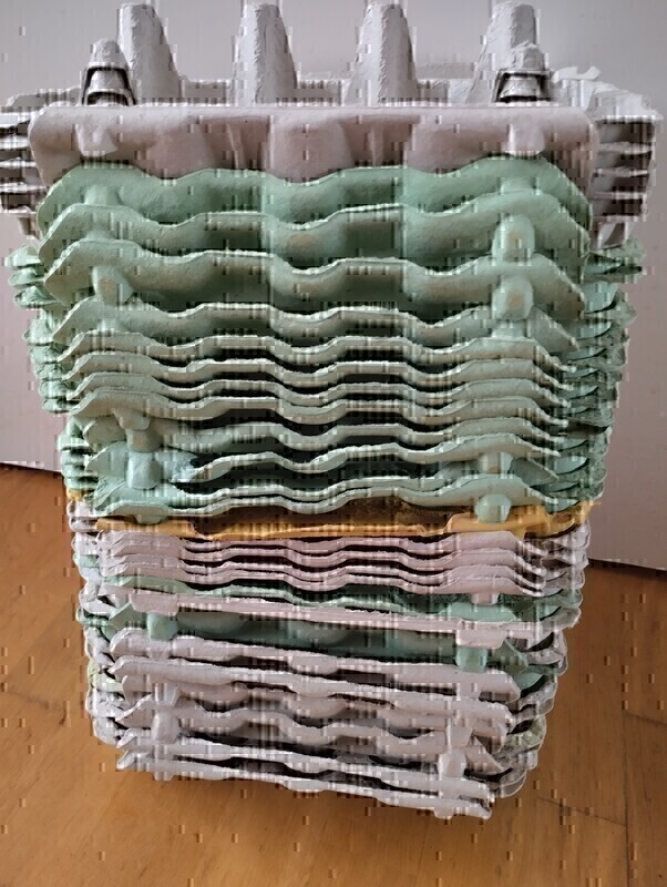 Elbląg Zamienię wytłoczki  (te na 10 jajek) na jajka lub warzywa. Zaproponuj ilość  na wymianę. Wytłoczki są czyste,