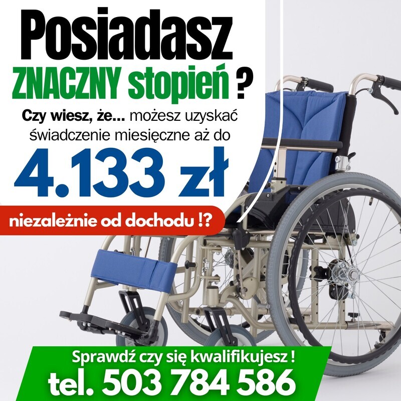 Elbląg Zakres wysokości świadczenia wspierającego jest ogromny – od 751,56 do 4133,60 zł!Różnica 1 punktu to