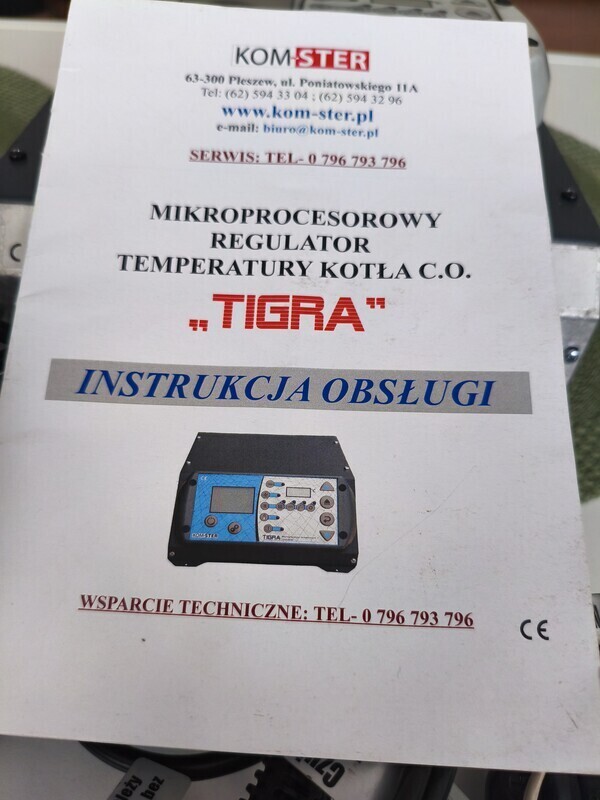 Elbląg Używany dwa miesiące STEROWNIK TIGRA. Do obsługi kotłów z automatycznym podajnikiem ślimakowym na ekogroszek.