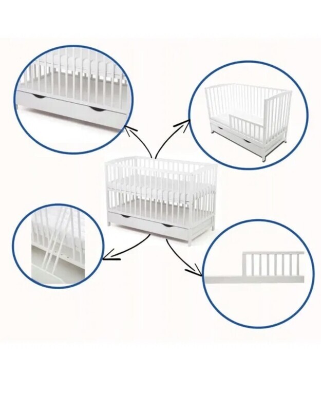 Elbląg Sprzedam w bardzo dobrym stanie łóżeczko dziecięce 2w1 z materacem. 
Łóżeczko posiada dodatkową BARIERKĘ