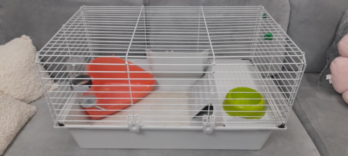 Elbląg Witam. Do sprzedania klatka dla chomika, świnki ewentualnie królika miniaturki. Klatka w bardzo dobrym stanie z