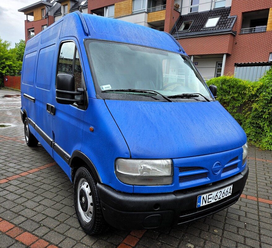 Elbląg Nissan Interstar Średni 2.2 Diesel 90KM 2002 – Dziadek Smerf 🚐Poduszki powietrzne | Wspomaganie