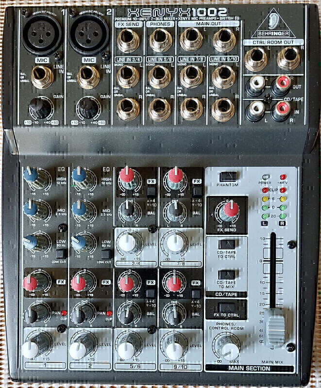 Elbląg Sprzedam w pięknym stanie wizualnym i w 100% sprawny technicznie mikser Behringer XENYX 1002 z oryginalnym