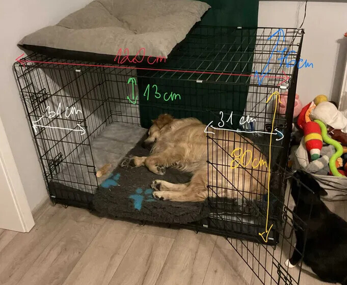 Elbląg Klatka kennel XXL wraz z materacem ortopedycznym. Klatka i materac bez śladów użytkowania. 
Dane Techniczne