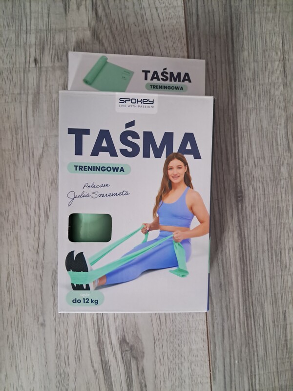 Elbląg Sprzedam taśmę treningową nowa zapakowana fabrycznie, ani razu nie używana. Materiał-guma lateksowa,