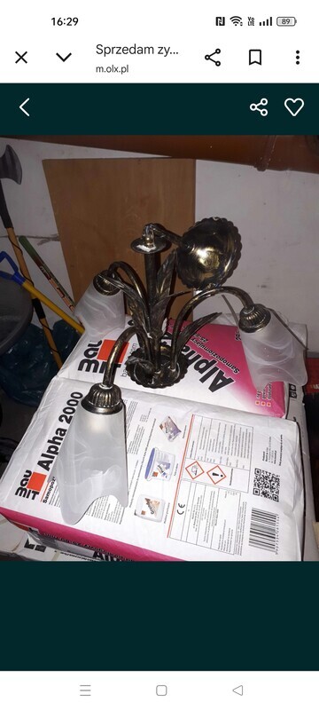 Elbląg Sprzedam żyrandol na 3 żarówki