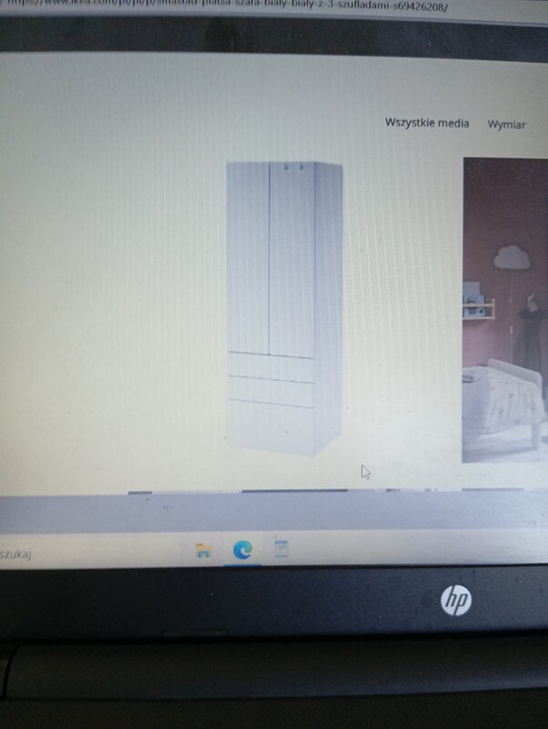 Elbląg Sprzedam szafę Ikea SM&Aring; STAD / PLATSASzafa, biały niebieski/z 3 szufladami, 60x42x181 cm