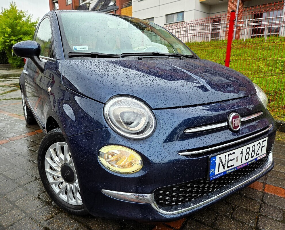 Elbląg Fiat 500 2018Rok 1,2Benzyna 70Km Salon Polska Jeden Własciciel-Klimatronik&nbsp; Poduszki Powietrzne Duży