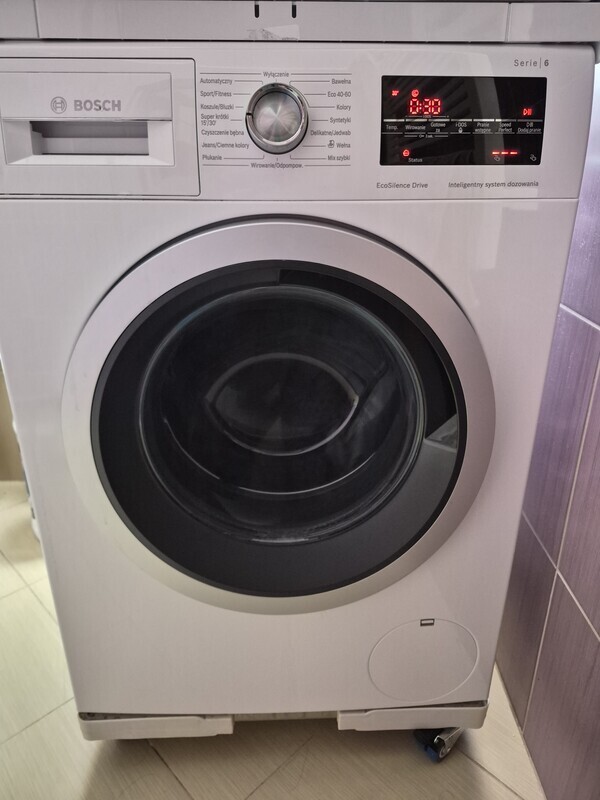 Elbląg Sprzedam pralkę ładowaną od przodu w stanie bardzo dobrym, BOSCH model WAU28S6PL- 9 KG WSADU, 1400 obrotów.