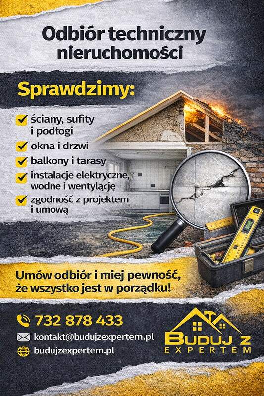 Elbląg 🏠 Profesjonalny odbiór techniczny nieruchomości. ❗ Oferujemy kompleksową usługę odbioru