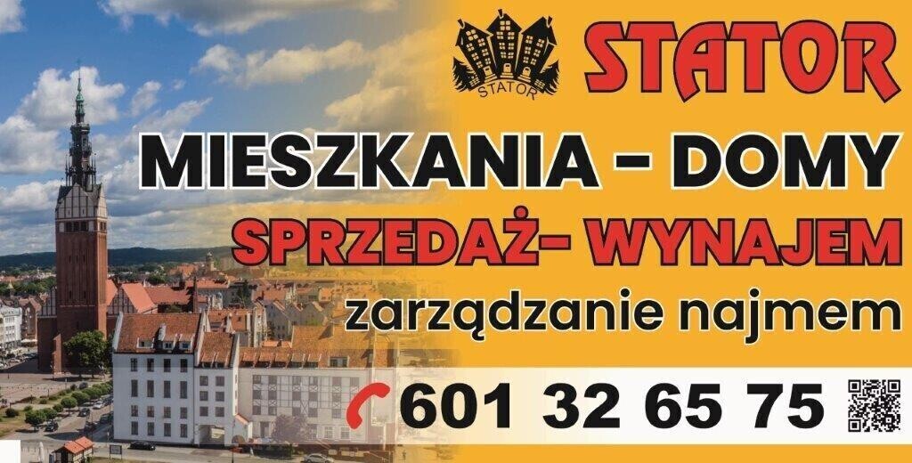 Elbląg STATOR NIERUCHOMOŚCI - JUŻ 30 LAT SPRZEDAJEMY WYNAJMUJEMY MIESZKANIAOBSŁUGUJEMY WYNAJEM MIESZKAŃMASZ