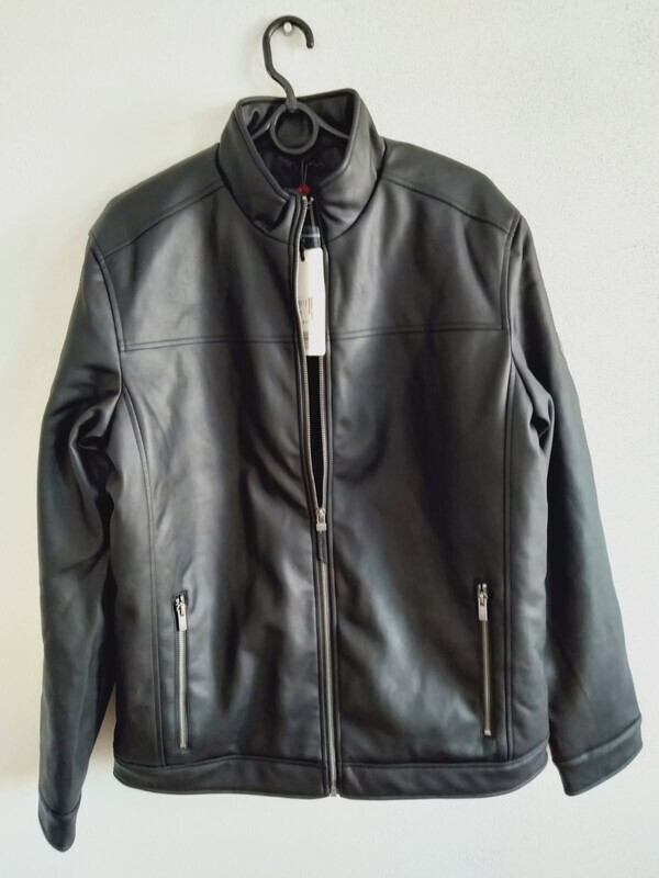 Elbląg Polecam nową odzież, kurtka skórzana i spodnie Jeans. Wymiary podane na zdjęciach. Prezent świąteczny, rękawice