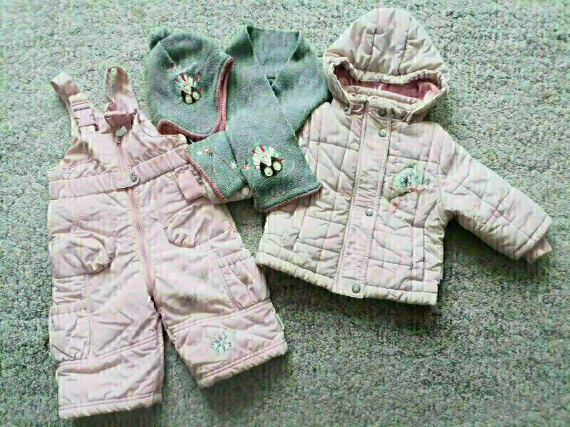 Elbląg Kombinezon Coccodrillo, roz.74 na ok.9-12 m-cy, stan idealny, kolor pudrowy róż, kurteczka ton jaśniejsza od