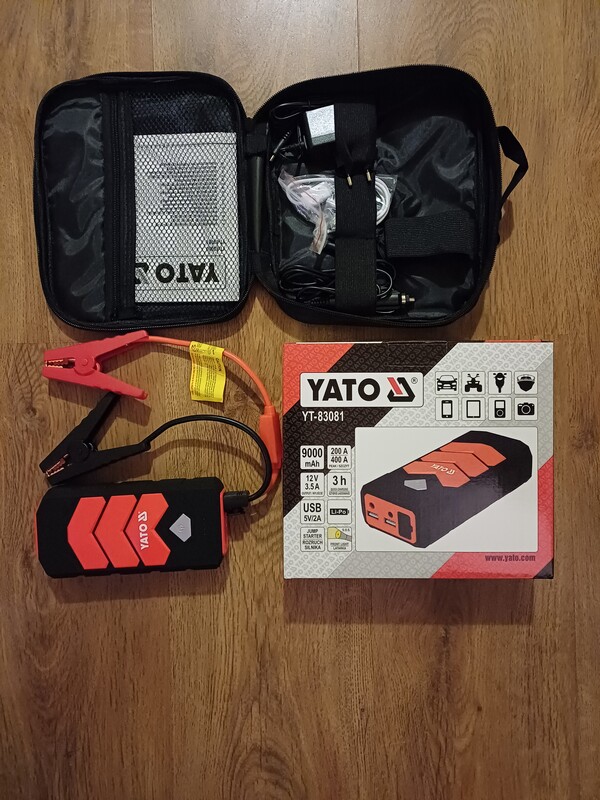Elbląg NOWE powerbank urządzenie rozruchowe YATO 9000 mAh z latarką #wietnie się sprawdza (mam taki drugi)