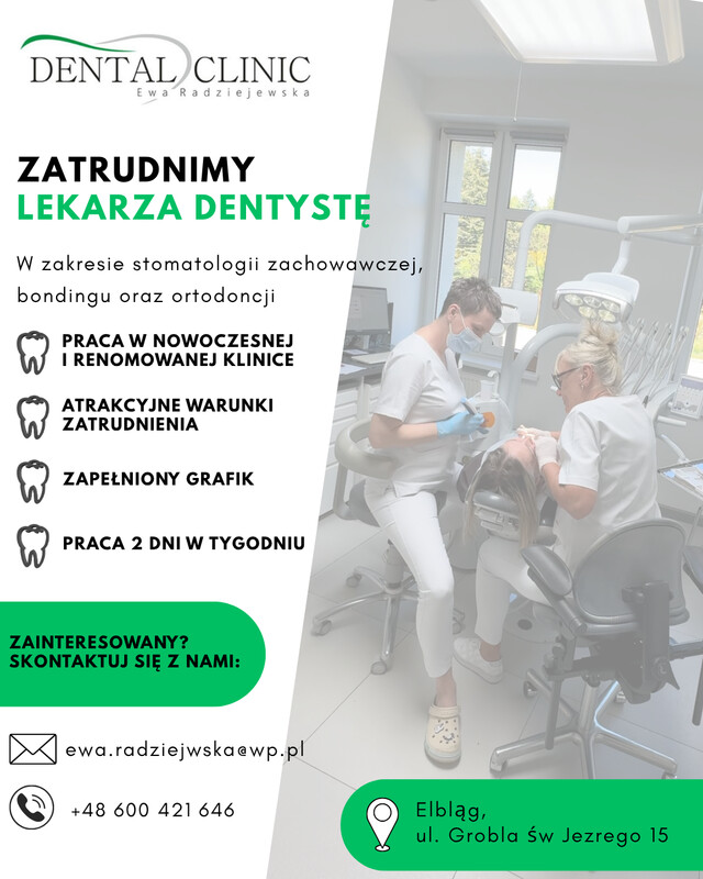 Elbląg ZATRUDNIĘ LEKARZA DENTYSTĘ