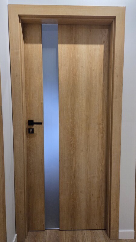 Elbląg Drzwi wewnętrzne DRE Vetro D1,kolor wiąz z przeszkleniem