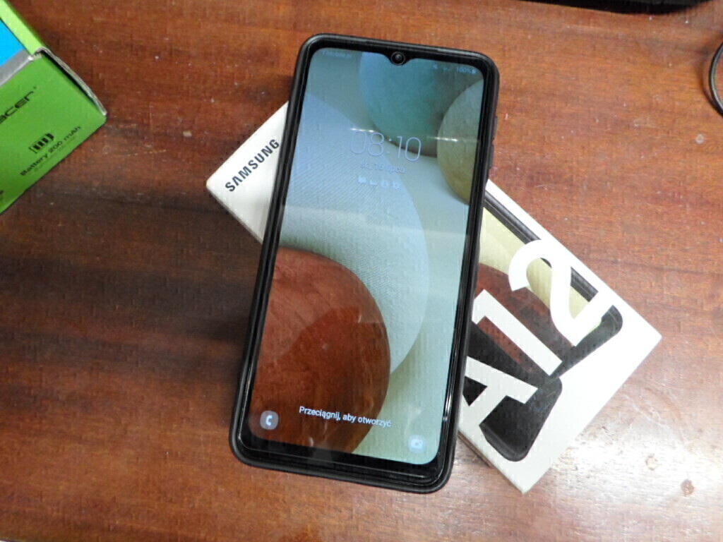 Elbląg Samsung A12 4g/LTE 4/64gb, ekran 6,5, bateria 5000mAh, aparat 48mpix, wifi, nfc, bluetooth, kolor black, kpl,