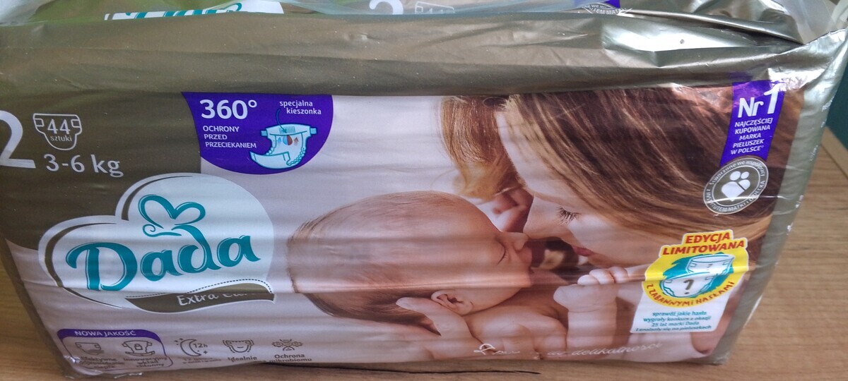 Elbląg Oddam pampersy Dada extra care 2 za 3pak chusteczek nawilżanych z biedronki