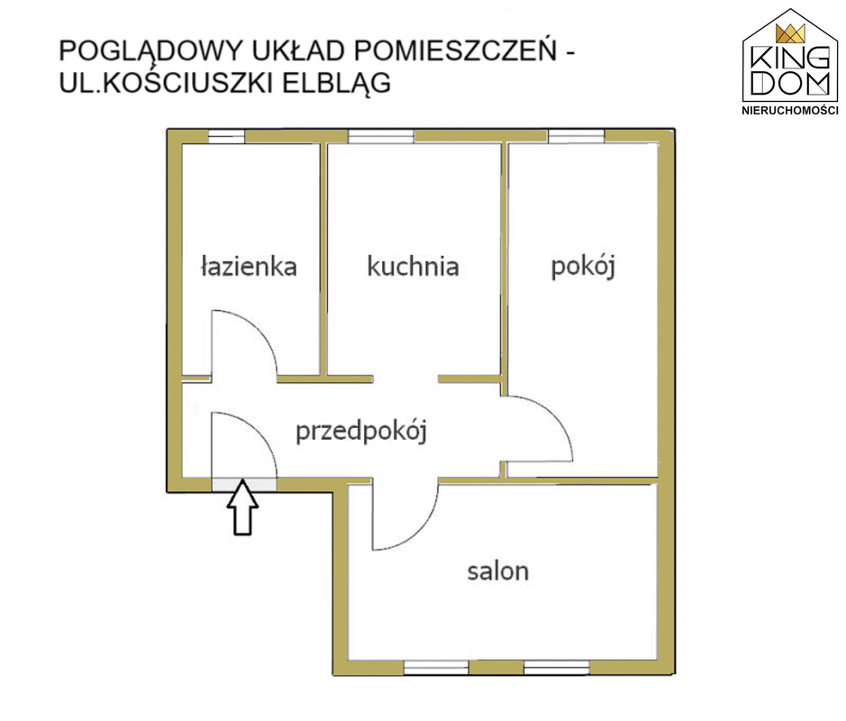 Elbląg 👑🏠 KINGDOM 🏠👑NIERUCHOMOŚCI BLISKO CIEBIE JASNE 2-POKOJOWE