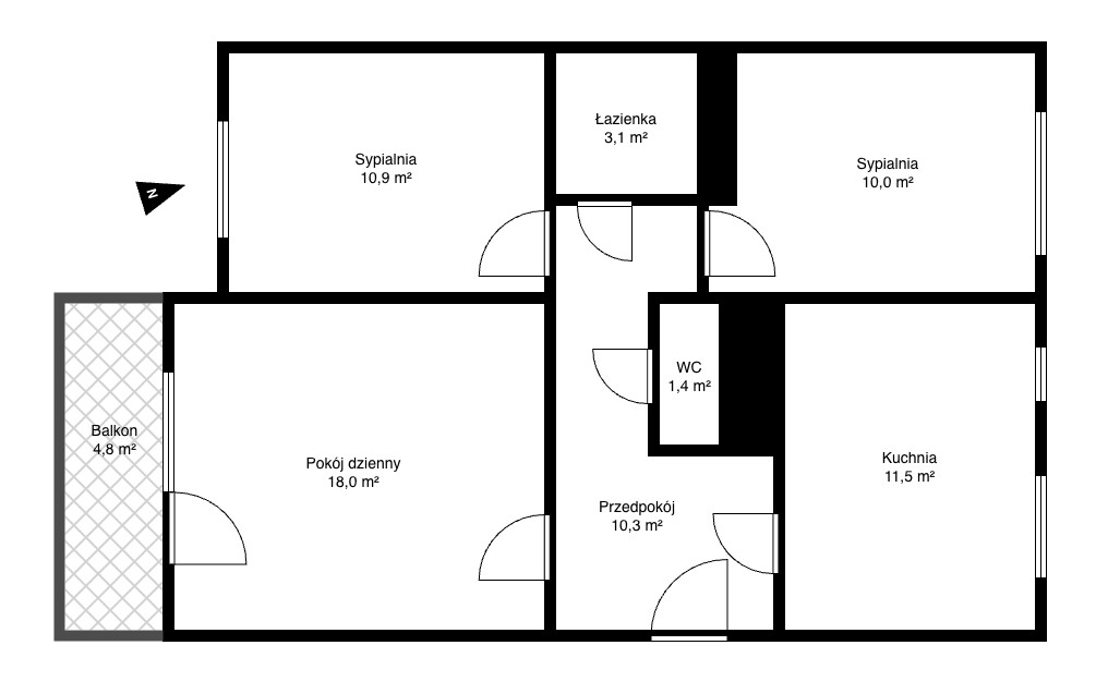 Elbląg Sprzedam mieszkanie. Powierzchnia 65,2 m²Ogrzewanie CO miejskiePiętro 3/3, bez windyCzynsz ok.1100,0