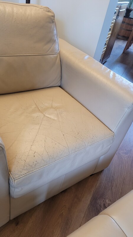 Elbląg Sofa, fotel, puf KLER/VERO skóra naturalna, beż