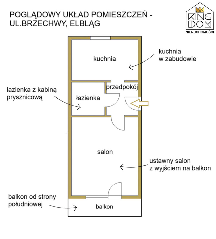 Elbląg 👑🏠 KINGDOM 🏠👑NIERUCHOMOŚCI BLISKO CIEBIE ATRAKCYJNA KAWALERKA