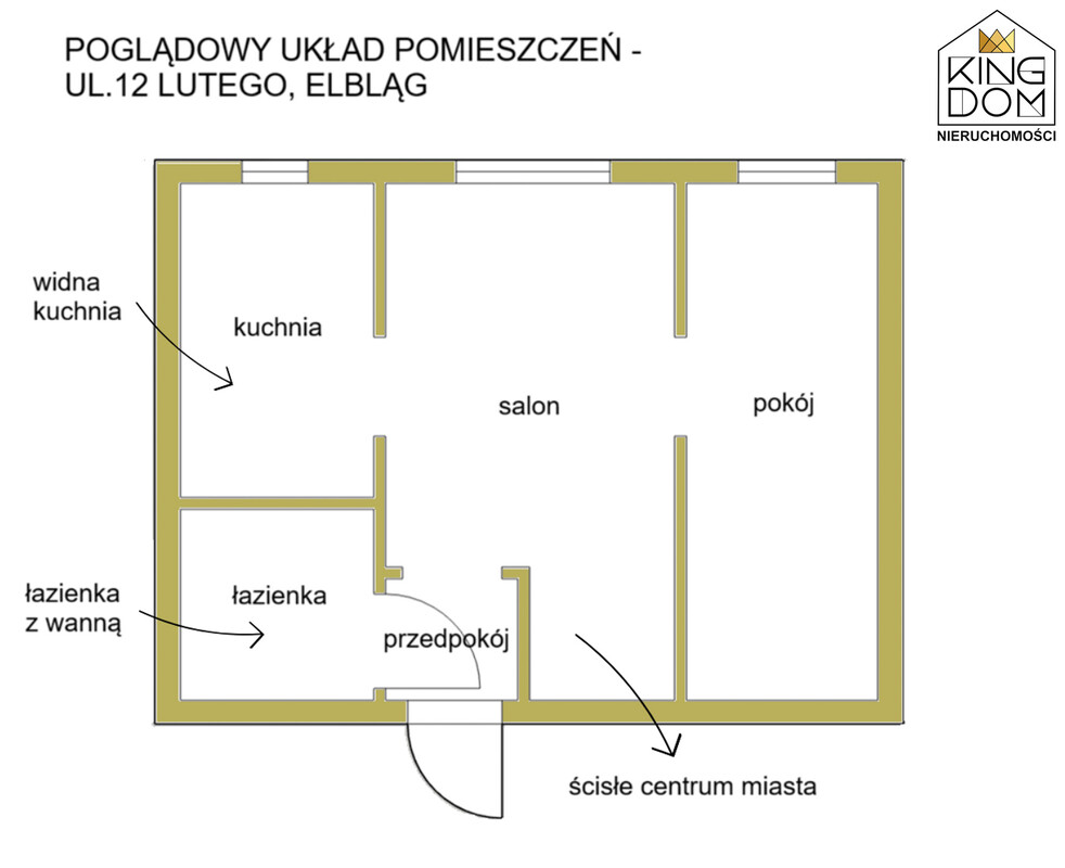 Elbląg 👑🏠 KINGDOM 🏠👑NIERUCHOMOŚCI BLISKO CIEBIE 2-POKOJOWE