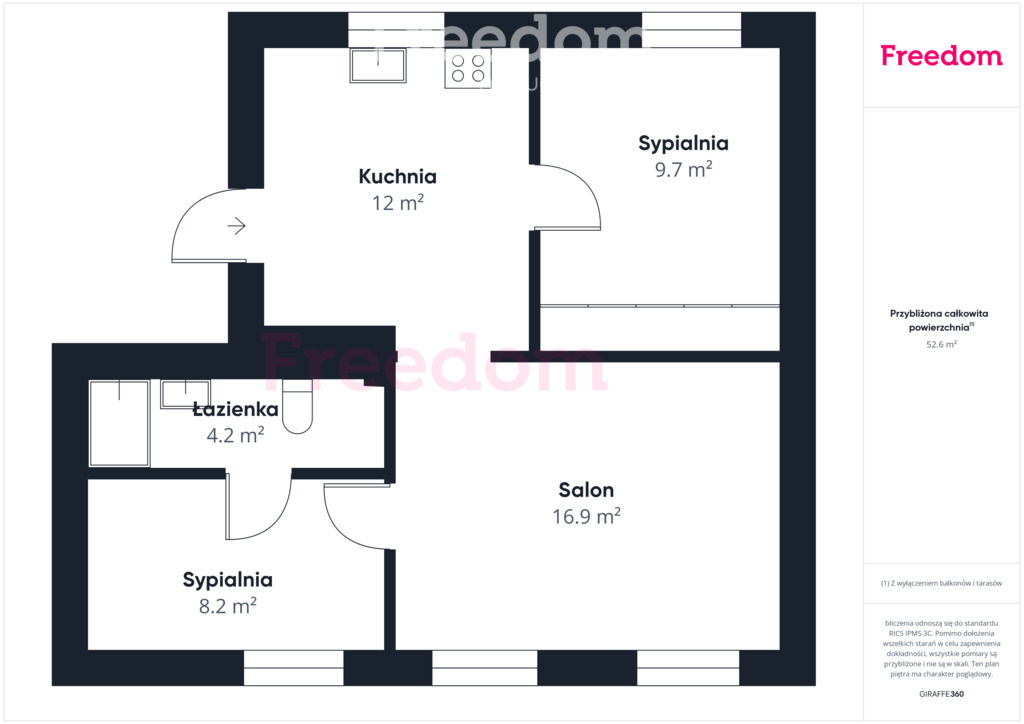 Elbląg FREEDOM NIERUCHOMOŚCISprzedam mieszkanie - Elbląg, Pabianicka. Na sprzedaż 3 pokojowe mieszkanie z
