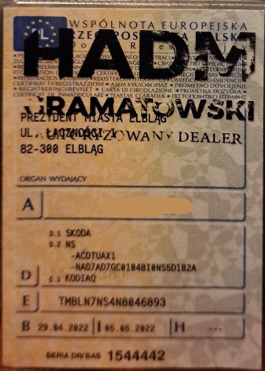 Elbląg SPRZEDAM skoda Kodiak 2022 maj, suv 4x4 diesel, automat, wartosc rynkowa 150000-185000 zl, moja wycena 155000