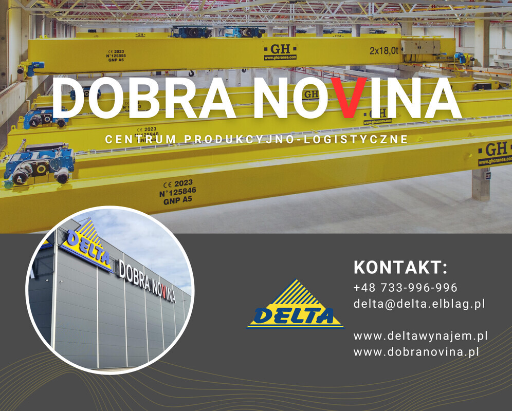 Elbląg Nowoczesna przestrzeń magazynowo-logistyczna - Centrum Produkcyjno-Logistyczne Dobra Novina I, przy trasie S7