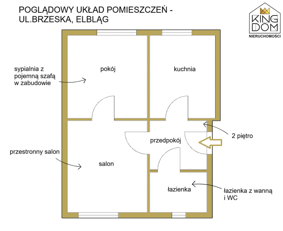 Elbląg 👑🏠 KINGDOM 🏠👑NIERUCHOMOŚCI BLISKO CIEBIE USTAWNE 2-POKOJOWE