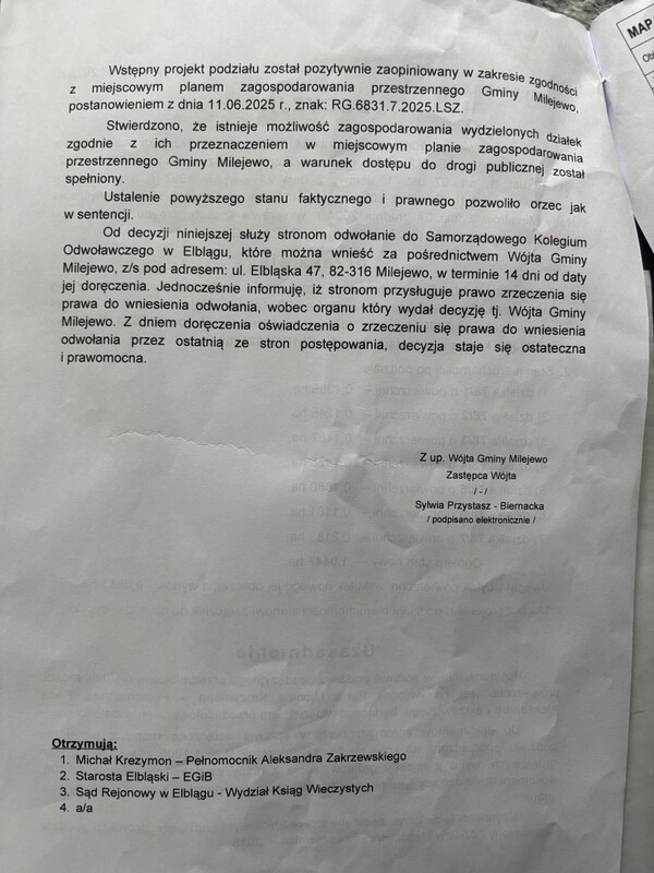 Elbląg Sprzedam działkę budowlaną w miejscowości Majewo, Gmina Milejewo, Powiat Elbląski.125 zł m2