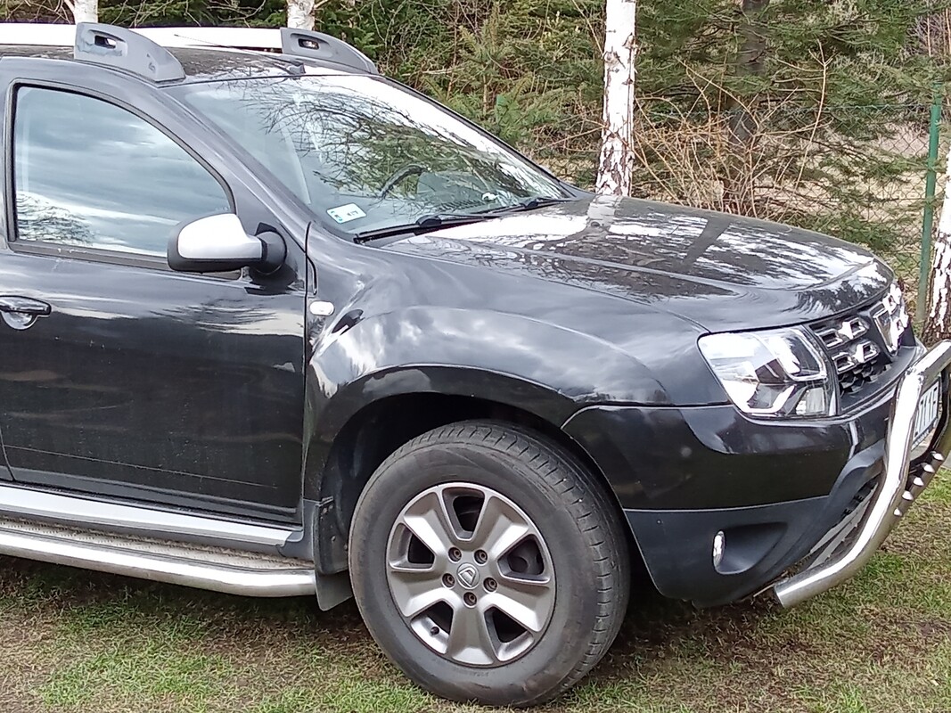 Elbląg Sprzedam: zadbana Dacia Duster SUV w kolorze czarnym, rok prod.2014,benzyna + LPG. Model Dacia Duster 13-Duster