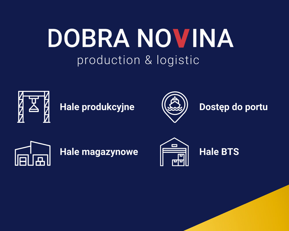 Elbląg Wynajmij nowoczesną halę produkcyjno-magazynową w Centrum Produkcyjno-Logistycznym Dobra Novina I