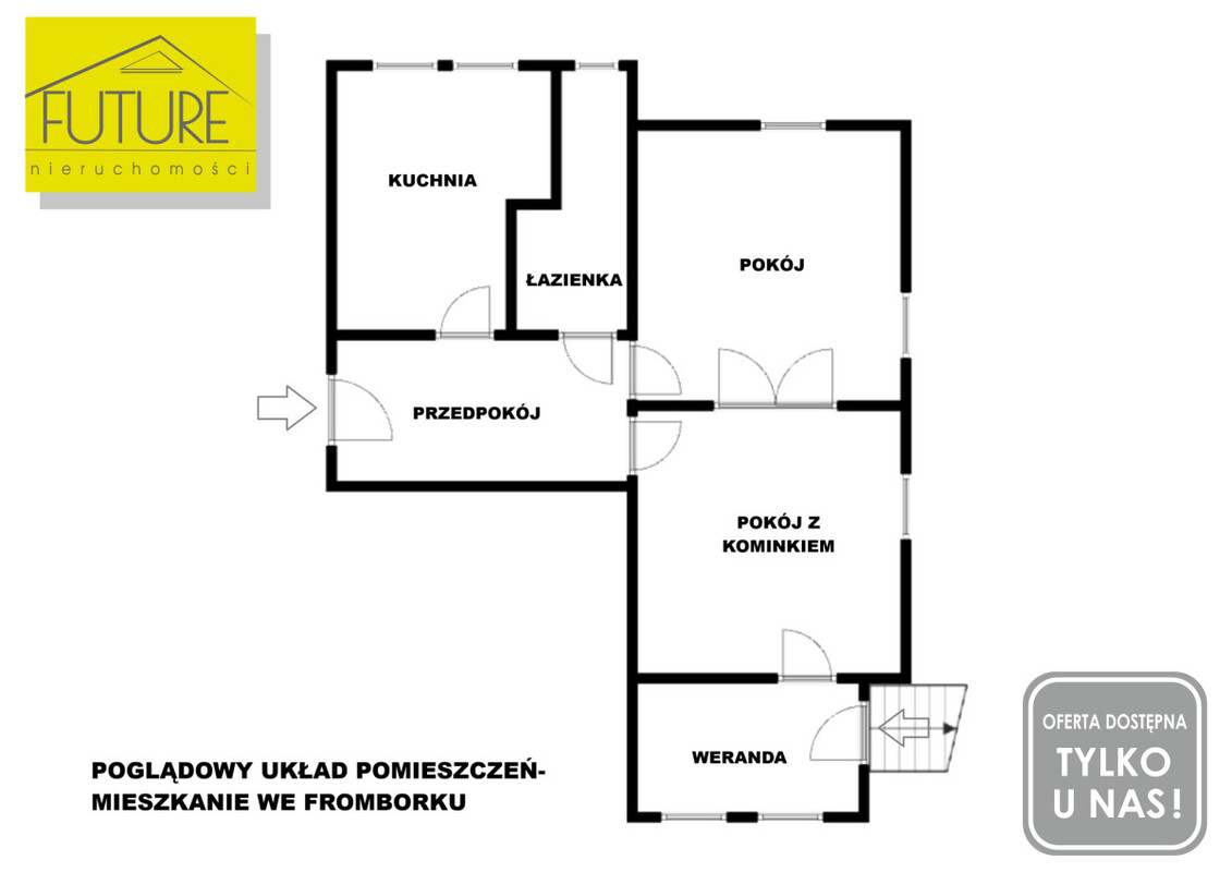 Elbląg FUTURE NIERUCHOMOŚCISprzedam mieszkanie - Frombork, Elbląska. PRZESTRONNE I KOMFORTOWE MIESZKANIE WE