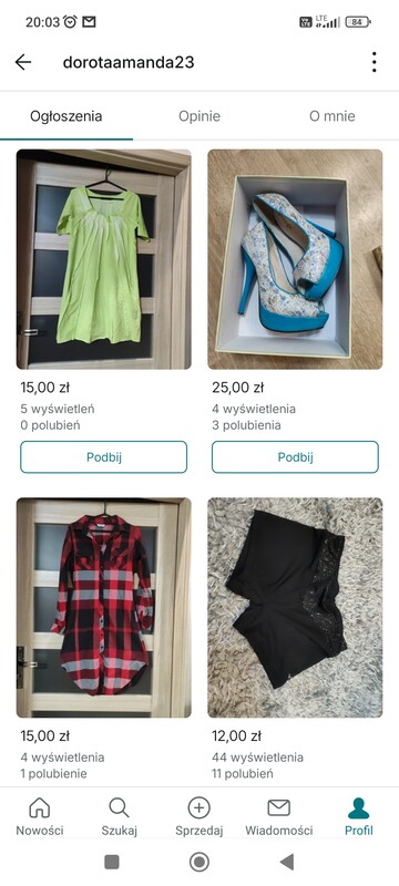 Elbląg Sprzedam dużo ubrań od XS do XXL nowe i używane stan bardzo dobry ceny do 5 zł chce się pozbyć jak najwięcej