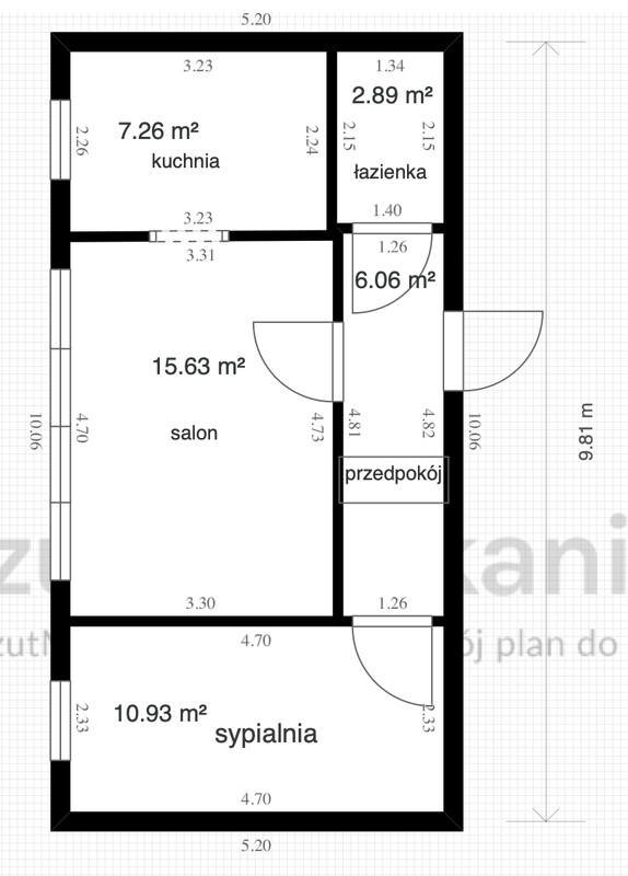 Elbląg Mieszkanie dwupokojowe 42m2
