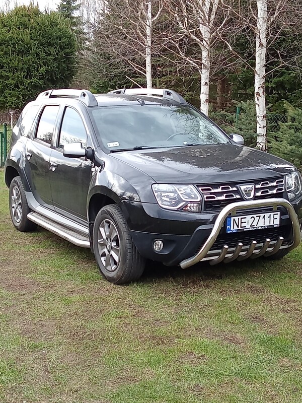 Elbląg Sprzedam: zadbana Dacia Duster SUV w kolorze czarnym, rok prod.2014,benzyna + LPG. Model Dacia Duster 13-Duster