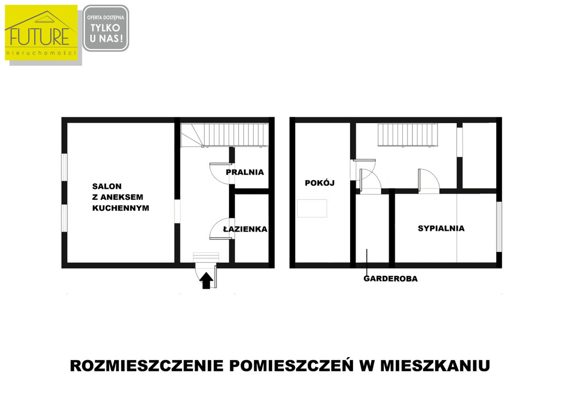 Elbląg FUTURE NIERUCHOMOŚCISprzedam mieszkanie - Elbląg, Polna. DWUPOZIOMOWE MIESZKANIE PO KAPITALNYM REMONCIE