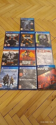 Elbląg Najlepsze gry na PS4 w stanie idealnym. 
BLOODBORNE               30,
CALL OF DUTY BO III   40,
CALL OF DUTY BO