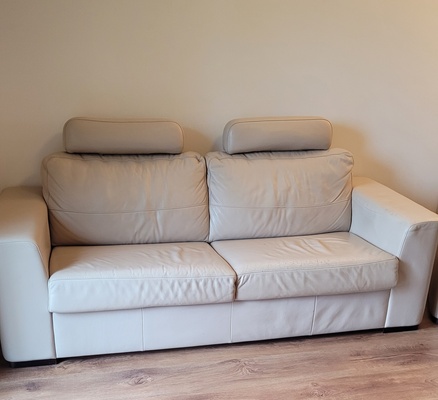 Elbląg Sofa, fotel, puf KLER/VERO skóra naturalna, beż