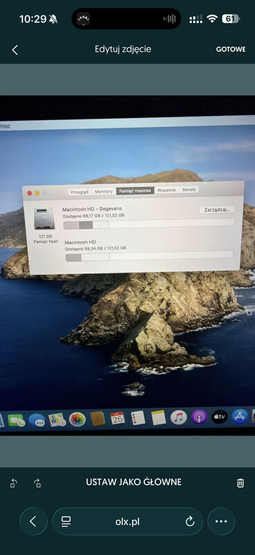Elbląg MacBook Pro 2019 13 cali z ładowarką (bez kabla USB C)
Całkowicie sprawny
Intel core i5
8 GB ram
128ssd
