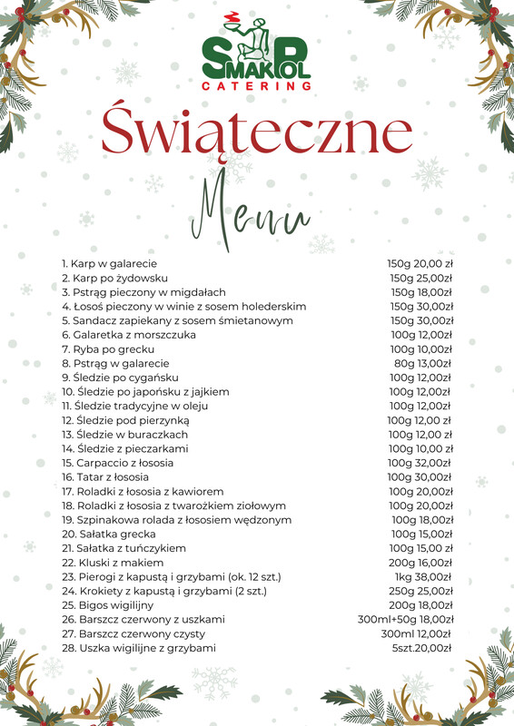 Elbląg 🎄 Świąteczne Menu Smakpol – zamówienia do 19.12.2025! 🎄Święta coraz bliżej, a Ty marzysz