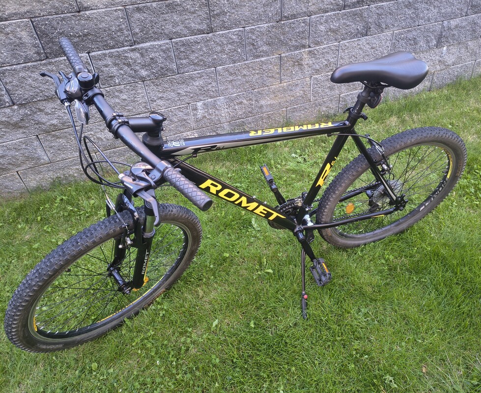 Elbląg Rower górski hardtail Romet Rambler R6.1 MTB Series czarny / żółty 2022,jestem pierwszym właścicielem roweru