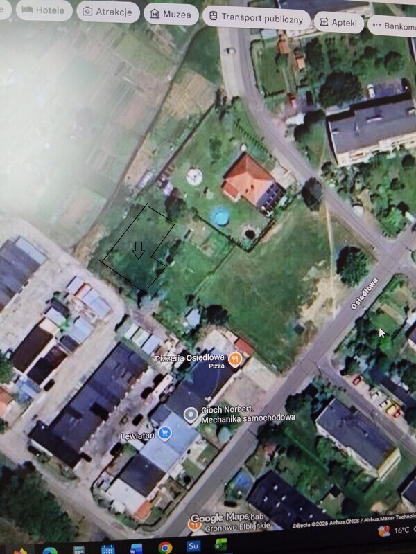 Elbląg 🌳 Sprzedam działkę pod zabudowę mieszkalno-usługową w Gronowie Elbląskim przy ulicy Osiedlowej 🏡
