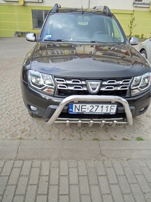 Elbląg Sprzedam: zadbana Dacia Duster SUV w kolorze czarnym, rok prod.2014,benzyna + LPG. Model Dacia Duster 13-Duster